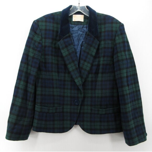 Pendleton Jackets & Blazers - VINTAGE Pendleton Blazer 10 Virgin Wool Blackwatch Tartan 90s USA